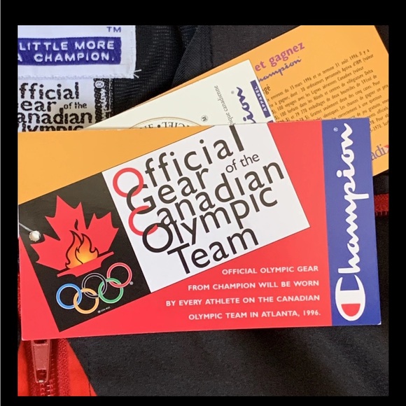 Olympic Atlanta 1996 Official Gear Canadian Team Champion Vintage Jacket XL NWT - Picture 3 of 11
